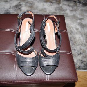 EUC Black low heel sandals